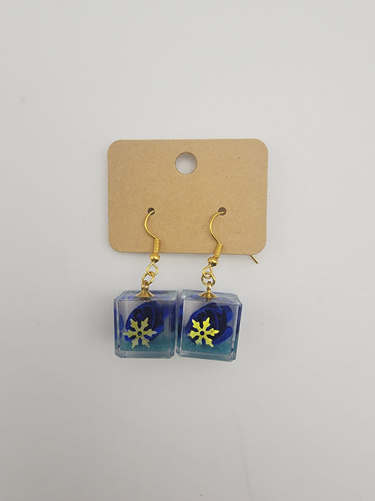 Luminous rose earrings